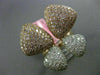 ESTATE EXTRA LARGE 4.14CT DIAMOND 18KT WHITE & ROSE GOLD BUTTERFLY FLOWER RING