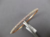 1.58CT DIAMOND 14KT ROSE GOLD 3 ROW CLASSIC PAVE SEMI ETERNITY BANGLE BRACELET