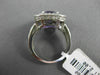 ESTATE LARGE 2.80CT DIAMOND & AAA AMETHYST 14KT WHITE GOLD DOUBLE 3D HALO RING