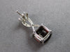 3.72CT DIAMOND & AAA GARNET 14KT WHITE GOLD CUSHION & ROUND FUN HANGING EARRINGS