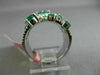 ESTATE LARGE 2.02CT DIAMOND & AAA EMERALD 18KT WHITE GOLD 3D ANNIVERSARY RING