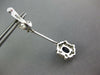 ANTIQUE 2.54CT DIAMOND & AAA SAPPHIRE 18KT WHITE GOLD 3D FLOWER HANGING EARRINGS