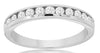 .33CT DIAMOND 14KT WHITE GOLD 3D CHANNEL SEMI ETERNITY WEDDING ANNIVERSARY RING