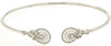 .34CT DIAMOND 14K WHITE GOLD DOUBLE TEAR DROP LOVE KNOT FLEXIBLE BANGLE BRACELET