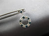 .85CT WHITE & BLUE DIAMOND 14KT WHITE GOLD CIRCLE OF LIFE FUN HANGING EARRINGS