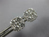 ESTATE .66CT DIAMOND 18KT WHITE GOLD CLASSIC CLUSTER SQUARE FLOWER STUD EARRINGS