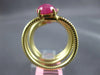 ESTATE LARGE 5.25CT RUBY 14KT YELLOW GOLD ROUND & PEAR SHAPE SNAKE FLEXIBLE RING