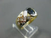 ESTATE 1.30CTW SAPPHIRE & DIAMOND 14K WHITE & YELLOW COCKTAIL RING SHARP! #14832