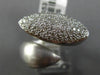 ESTATE LARGE .90CT DIAMOND 14KT WHITE GOLD MARQUISE PAVE CRISS CROSS MATTE RING