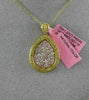 ESTATE LARGE 1.93CT PINK & FANCY YELLOW DIAMOND 18KT ROSE GOLD TEAR DROP PENDANT