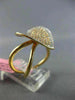 LARGE .92CT WHITE & PINK DIAMOND 18KT WHITE & ROSE GOLD 3D HEART INFINITY RING
