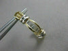ESTATE .65CTW CHANNEL DIAMOND HUGGIES 14K WHITE YELLOW GOLD EARRINGS 23MM #18661