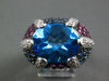 EXTRA LARGE 11.12CT DIAMOND & MULTI GEM 18KT WHITE & BLACK GOLD DOME SHAPE RING