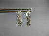 .65CT DIAMOND 14KT WHITE GOLD 3D CLASSIC OVAL HUGGIE LEVERBACK HANGING EARRINGS