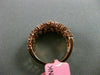 ESTATE WIDE 2.85CT ROUND DIAMOND 18K ROSE GOLD 3D 3 ROW WEDDING ANNIVERSARY RING