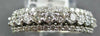 ESTATE .88CT DIAMOND 14KT WHITE GOLD ROUND 3 ROW SEMI ETERNITY ANNIVERSARY RING