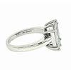 1.10CT DIAMOND 18KT WHITE GOLD 3D BAGUETTE EMERALD CUT INVISIBLE ENGAGEMENT RING
