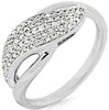 ESTATE .25CT DIAMOND 14KT WHITE GOLD 3D CLASSIC MULTI ROW LEAF FUN RING