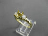 ESTATE .37CT DIAMOND 14KT YELLOW GOLD 3 STONE SEMI MOUNT ENGAGEMENT RING #18365