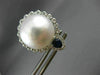 LARGE 2.38CT DIAMOND AAA SAPPHIRE & SOUTH SEA PEARL 18KT WHITE GOLD 3D EARRINGS