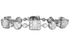 7.85CT DIAMOND 18KT WHITE GOLD 3D MULTI SHAPE SQUARE & ROUND ETERNITY BRACELET