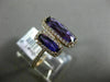 1.74CT DIAMOND & AAA AMETHYST 14KT ROSE GOLD 3D RECTANGULAR DOUBLE HALO FUN RING