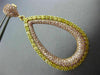 LARGE 5.25CT PINK & FANCY YELLOW DIAMOND 18K YELLOW & ROSE GOLD HANGING EARRINGS