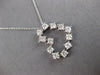 ESTATE 1.66CT DIAMOND 14KT WHITE GOLD 3D CLASSIC OPEN HEART FUN LOVE NECKLACE