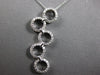 LARGE .5CT DIAMOND 14KT WHITE GOLD ROUND MULTI CIRCULAR OLYMPIC FLOATING PENDANT
