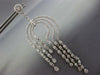 EXTRA LARGE 4.50CT DIAMOND 14K WHITE GOLD HORSE SHOE CHANDELIER HANGING EARRINGS