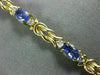 ESTATE 6.93CT DIAMOND & AAA TANZANITE 14KT YELLOW GOLD 3D CLASSIC BRACELET #2847