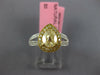 1.71CT WHITE & CANARY DIAMOND 18KT 2 TONE GOLD PEAR SHAPE HALO ENGAGEMENT RING
