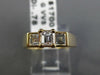 ANTIQUE .76CT ASSCHER CUT DIAMOND 14KT YELLOW GOLD PAST PRESENT FUTURE RING #112