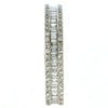 1.69CT DIAMOND 18KT WHITE GOLD ROUND & BAGUETTE ETERNITY SQUARE ANNIVERSARY RING