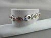 ANTIQUE 4.27CTW 14KT DIAMOND & MULTICOLOR STONES WHITE GOLD BRACELET