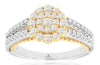 ESTATE .75CT DIAMOND 14KT WHITE GOLD ROUND CLASSIC FLOWER FILIGREE FUN LOVE RING