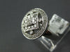 ESTATE WIDE .62CT DIAMOND 18KT WHITE GOLD OPEN FILIGREE CIRCULAR SQUARE FUN RING