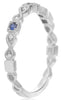 .11CT DIAMOND & AAA SAPPHIRE 14KT WHITE GOLD INFINITY FILIGREE ANNIVERSARY RING