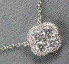 ESTATE .21CT DIAMOND 14KT WHITE GOLD CLASSIC 4 LEAF CLOVER FLOWER LOVE NECKLACE