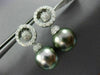 LARGE .91CT DIAMOND & AAA TAHITIAN PEARL 18KT WHITE GOLD CIRCLE OF LIFE EARRINGS