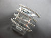 ESTATE LARGE .53CT DIAMOND 18KT WHITE GOLD 3D 4 ROW SEMI ETERNITY FUN RING