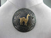 ANTIQUE LARGE 18K YELLOW GOLD & 925 SILVER CAMEL LAMA FILIGREE PIN BROOCH #24320