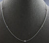 ESTATE .50CT DIAMOND 14KT WHITE GOLD ROUND CLASSIC BY THE YARD FUN LOVE NECKLACE