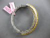 GIA LARGE 17.85CT WHITE & MULTI COLOR DIAMOND 18KT 2 TONE GOLD BANGLE BRACELET
