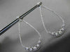 ESTATE 2.60CT DIAMOND 14KT WHITE GOLD 3D PEAR SHAPE RAIN DROP HANGING EARRINGS