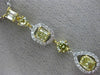 GIA 2.54CT MULTI CUT WHITE & FANCY YELLOW DIAMONDS 18K 2 TONE GOLD LOVE NECKLACE