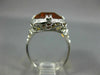 ANTIQUE LARGE 9.40CT AAA CITRINE 18KT WHITE GOLD SOLITAIRE FILIGREE RING #26609