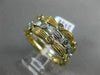 ESTATE WIDE .70CT DIAMOND 14KT TWO TONE GOLD MULTI ROW ETOILE SEMI ETERNITY RING