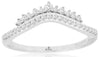 ESTATE .23CT DIAMOND 14KT WHITE GOLD 3D CLASSIC ROUND CROWN RING