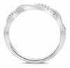 .10CT DIAMOND 14KT WHITE GOLD CLASSIC LOVE KNOT INFINITY ROPE ANNIVERSARY RING